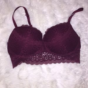 Xhileration longline bra 38D - burgundy
